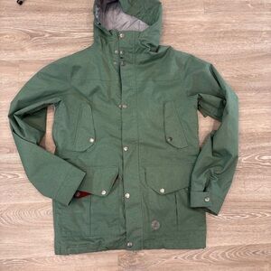 Special blend Men's Green Hooded Ski Jacket Snowboard Snow Waterproof Jacket S